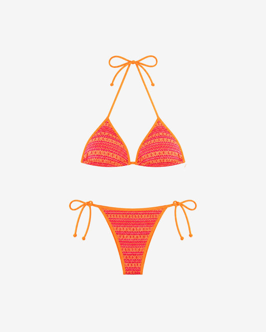 WORDLESS Womans Varigotti Knitted Bikini Set