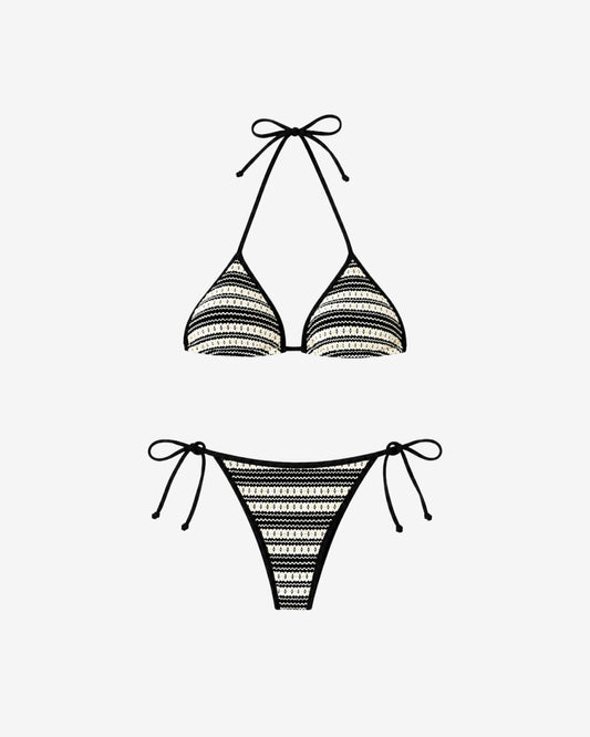 WORDLESS Womans Varigotti Knitted Bikini Set