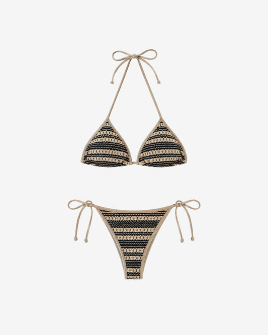 WORDLESS Womans Varigotti Knitted Bikini Set