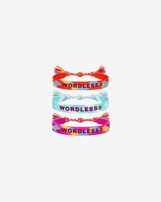 WORDLESS Woven Bracelets x3