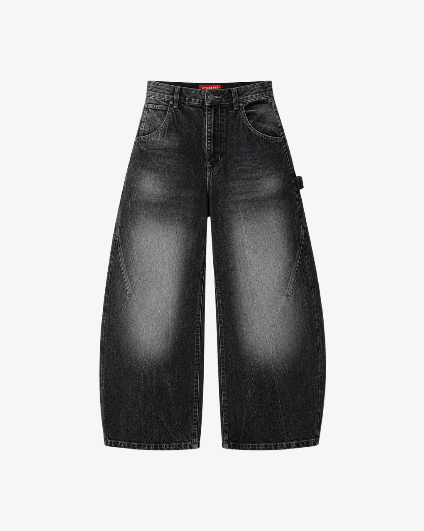 WORDLESS Ash Ballon Denim Baggy Jeans