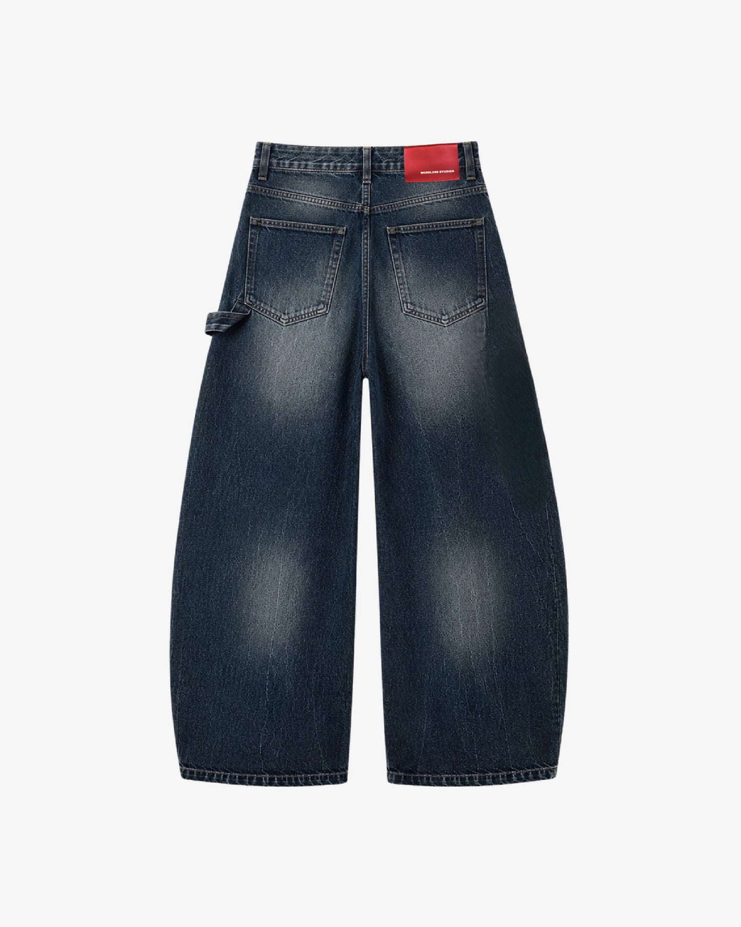WORDLESS Ash Ballon Denim Baggy Jeans