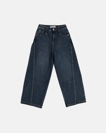 WORDLESS PARIS Women's Stars Denim Baggy Pants