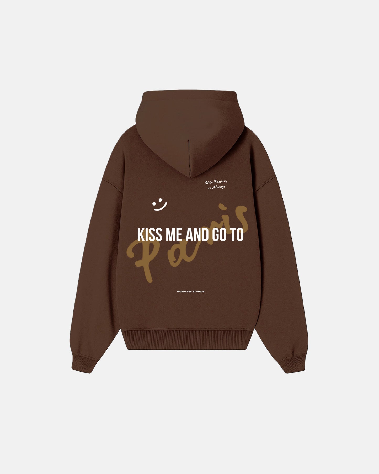 WORDLESS PARIS Kiss Oversize Zip Hoody 390