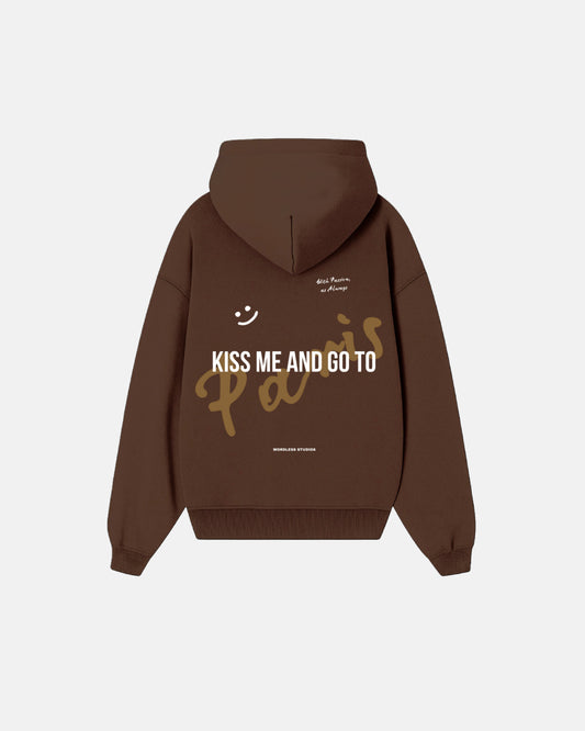 WORDLESS PARIS Kiss Oversize Zip Hoody 390