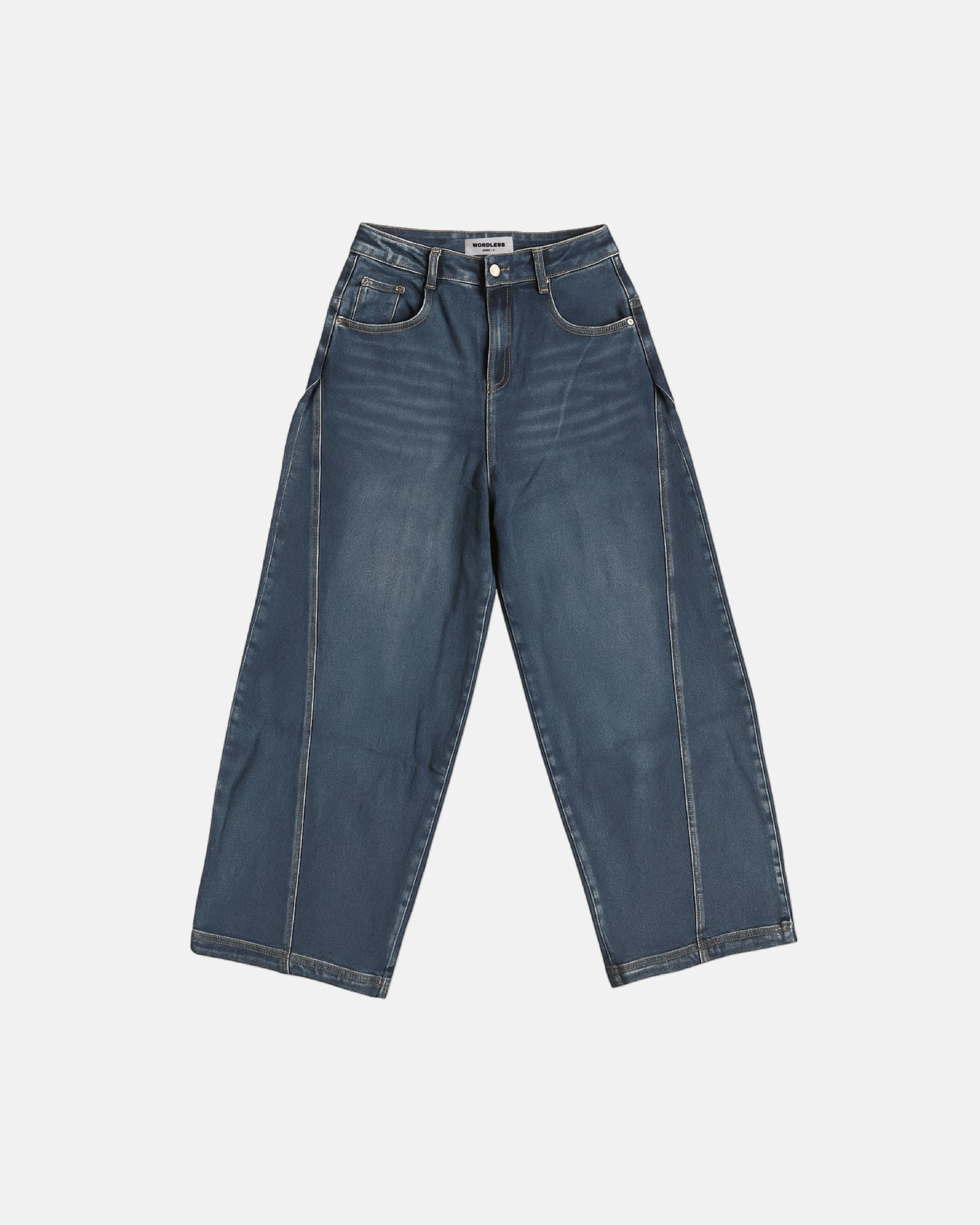 WORDLESS PARIS Women's Stars Denim Baggy Pants