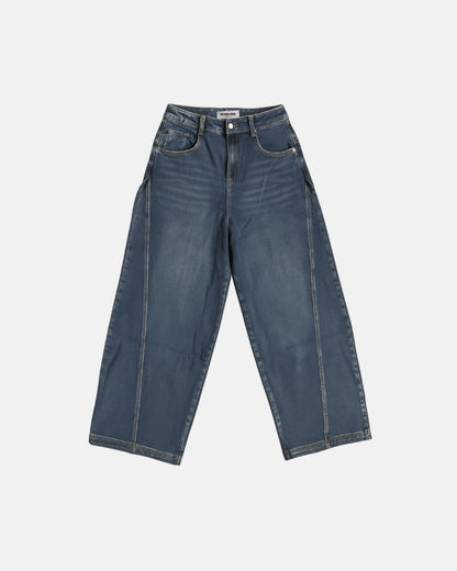 WORDLESS PARIS Women's Stars Denim Baggy Pants