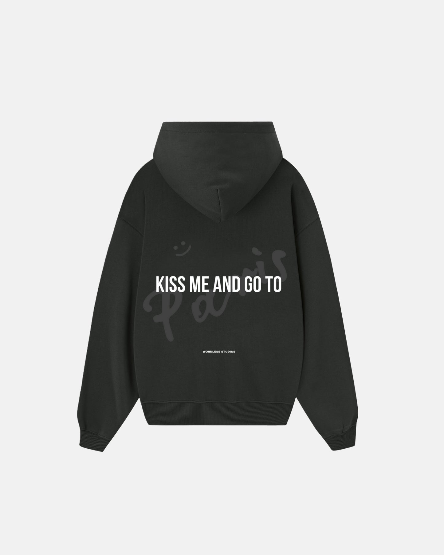WORDLESS PARIS Kiss Oversize Zip Hoody 390