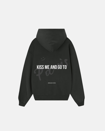 WORDLESS PARIS Kiss Oversize Zip Hoody 390