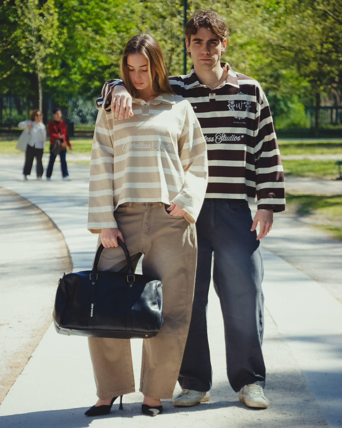 WORDLESS Studios Long Striped Polo