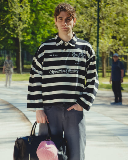 WORDLESS Studios Long Striped Polo