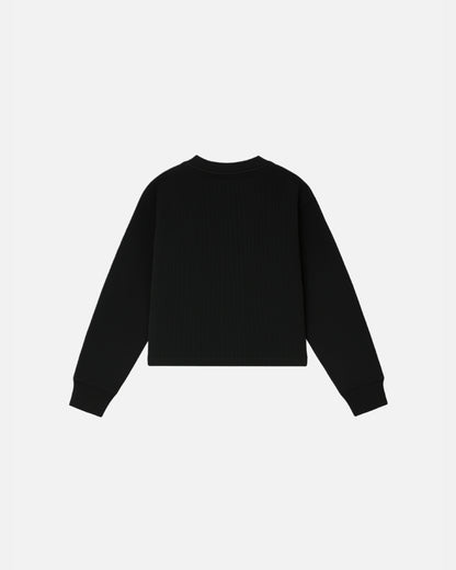WORDLESS ICONIC Minimal Ribbed Cropped Longsleeve Tee