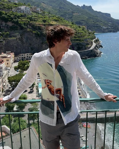 WORDLESS 100% Linen Shirt Amalfi Coast Limited Edition
