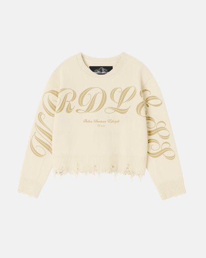 WORDLESS DISTRESSED SWEATER FW24