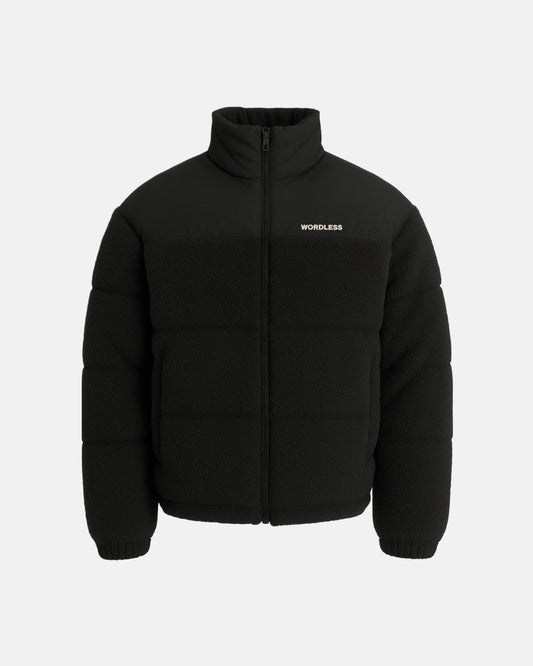 WORDLESS ICONIC TEDDY PUFFER JACKET