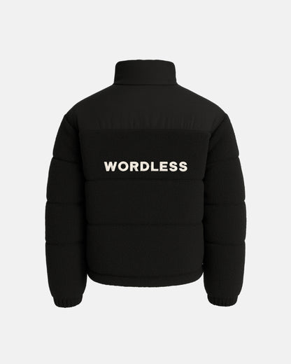 WORDLESS ICONIC TEDDY PUFFER JACKET