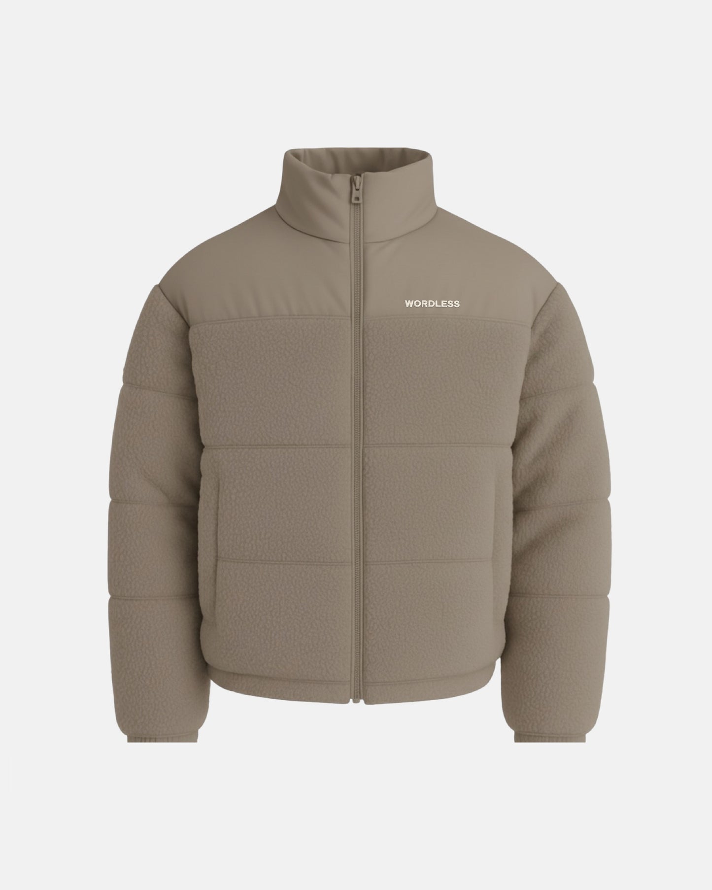 WORDLESS ICONIC TEDDY PUFFER JACKET