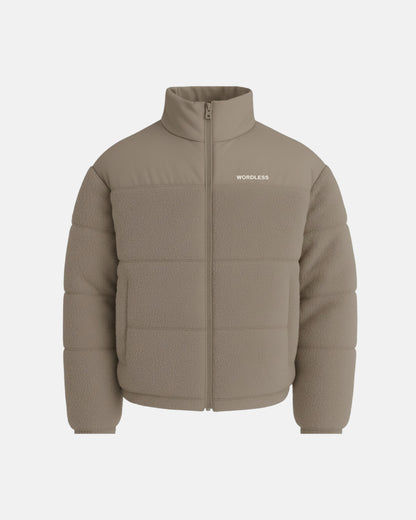 WORDLESS ICONIC TEDDY PUFFER JACKET